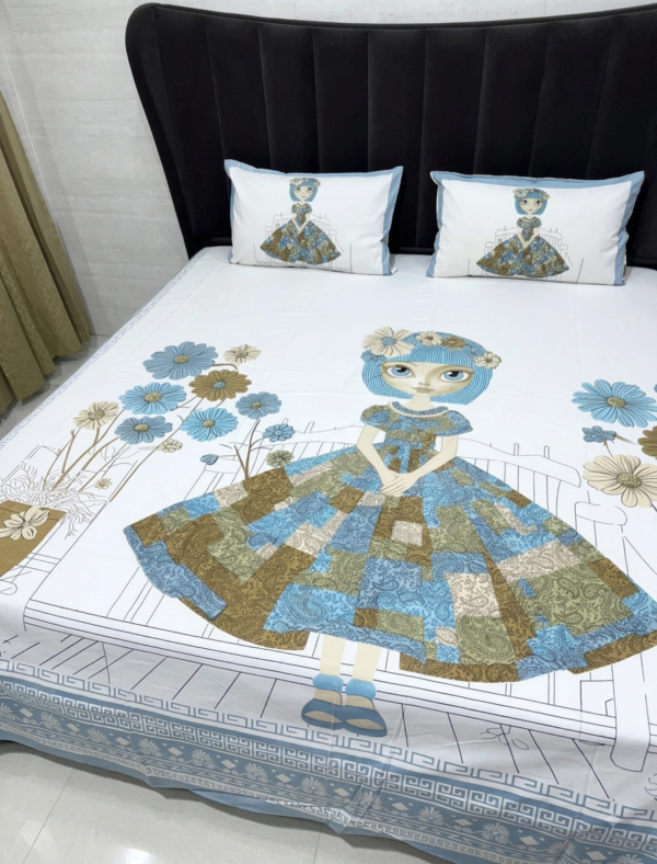 Bloosam Premium King Size Pure Cotten Bedsheet Set