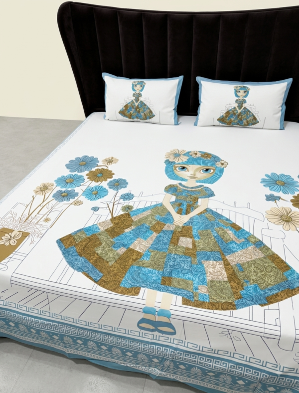 Bloosam Premium King Size Pure Cotten Bedsheet Set