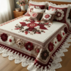 Mokshay® Illuzion King Faux Weaving 11D Digital Print Super King Bedsheet Set